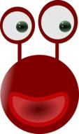 red eye face happy smile frog