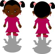 girl child kid african pink dress