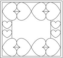 hearts frame square