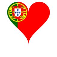 heart love portugal flag