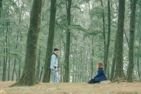 Girl and guy couple in Forest