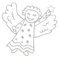 angel smile star figure flying