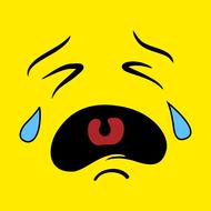 funny crying smiley emoticon