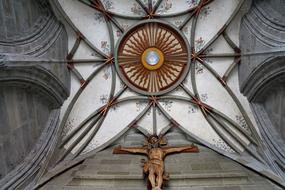 roof pattern in the church with jesus