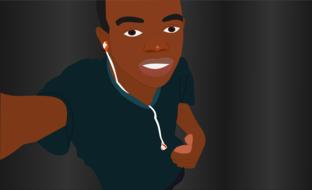 vector human selfie