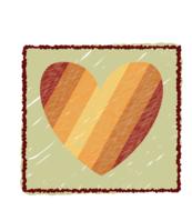 graphics heart striped art