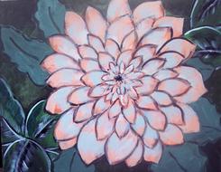 Dahlia Pink Flowers artwork