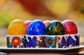 Easter Eggs Colorful Happy