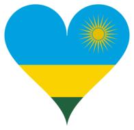 heart love flag rwanda sun