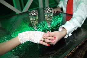 wedding celebrating bride and groom