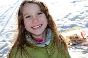 Portrait of Girl happiness Outside