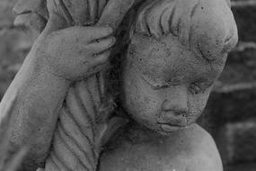 Black And White Statue Boy