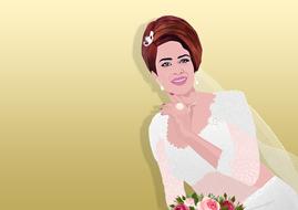 clipart of asian bride wedding