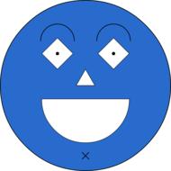 geometric face happy alegre circle