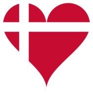 heart love flag denmark red cross
