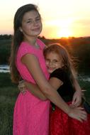 Sisters Love Hug