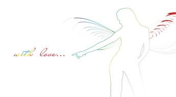 silhouette angel wing elegant