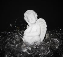 baby Angel sleeping Figurine, vintage decoration