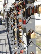 Fence with wedding locks