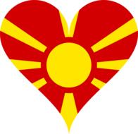 heart flag macedonia love