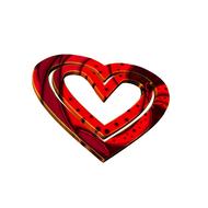 red heart pattern on white background