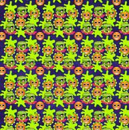 background with green smiley faces