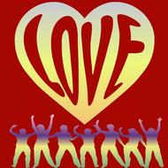 love joy background heart red