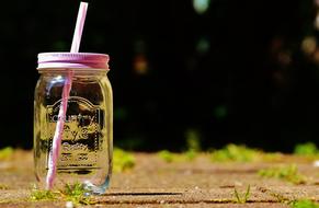 Glass jar for cocktails