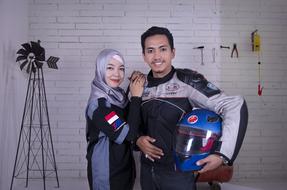 Couple Kids Motorcycle