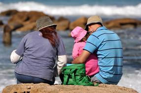 Family on Sea Beach