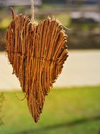 Heart Wooden decoration of garden
