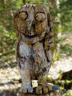 Wooden figurine of an owl