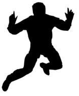 jump man silhouette person happy