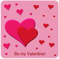 red hearts valentines romantic