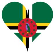 heart love flag antilles island