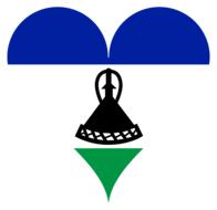 lesotho heart love flag symbol