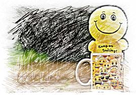 smiley cheerful happy drawing