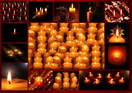 collage of photos of candles