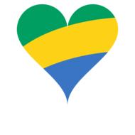 heart love flag gabon