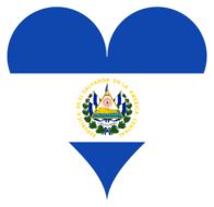 flag heart salvador central america