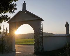 Cemetery Einsiedeln in Summer morning