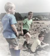 Boys Outside Playing