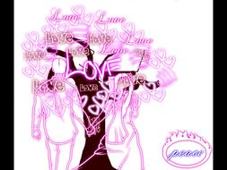 pink symbolic tree art