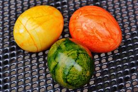 Colorful eggs prepared for the easter holiday