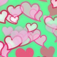 Wallpaper of pink Hearts Love