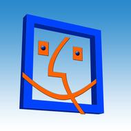 blue frame with orange face