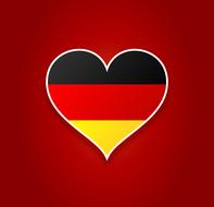 flag germany love heart nation