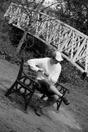 Man Sitting Bench