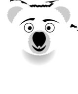 koala snout bear comic head face