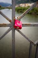 pink Padlock Iron Symbol